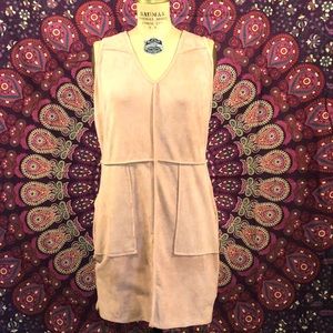 VEGAN suede bodycon dress